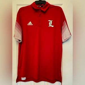 Adidas Primeblue University of Louisville Logo Polo Shirt  Size Large